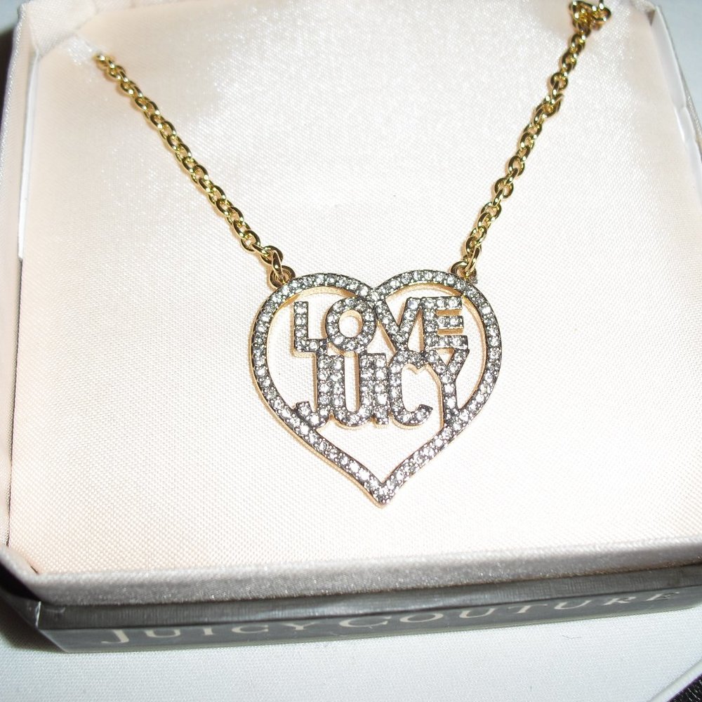 Juicy Couture Heart 'LOVE JUICY' Pendant Necklace